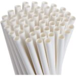 paper straw cocktail white